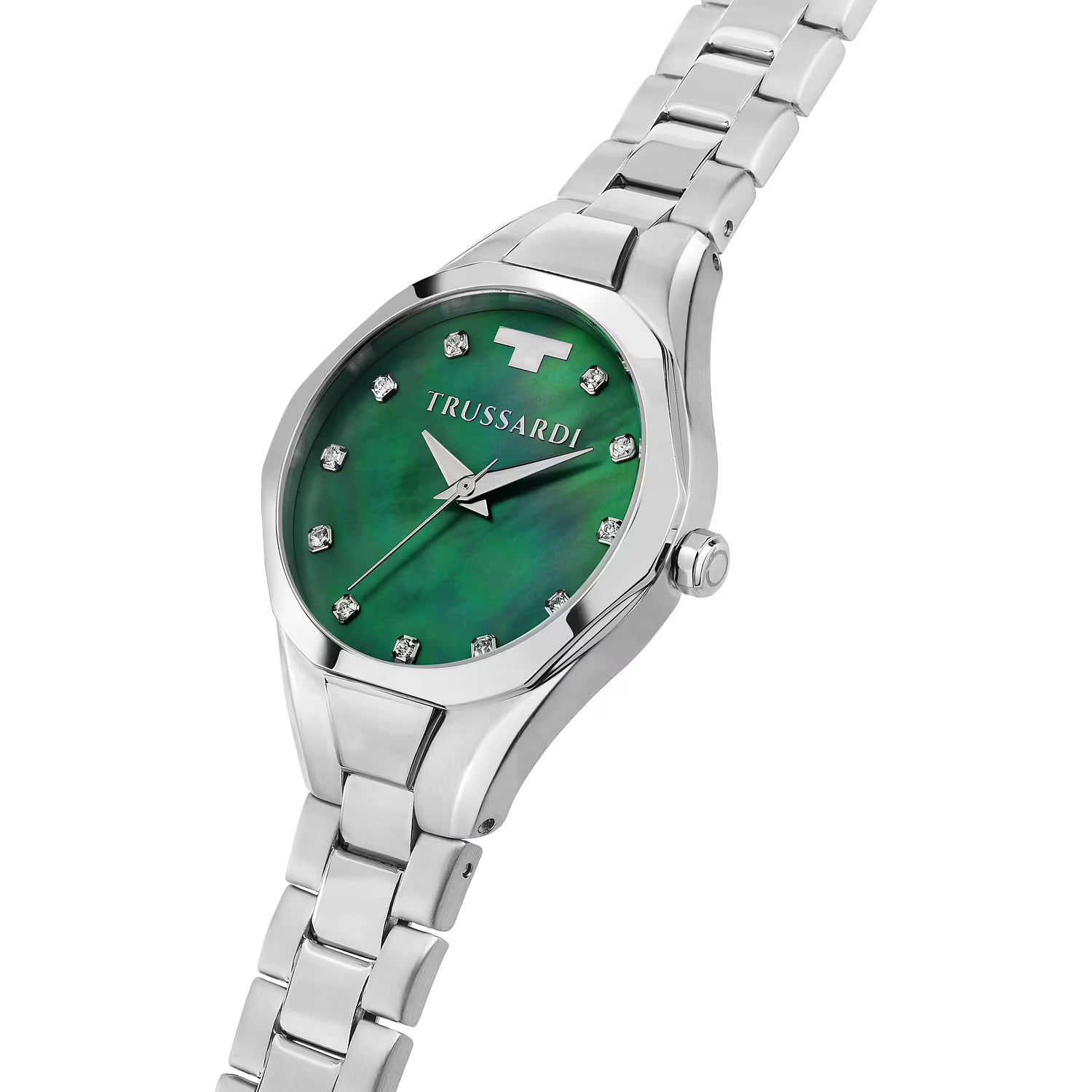 Orologio Donna Trussardi Metropolitan 30 mm Acciaio Silver con Quadrante Verde