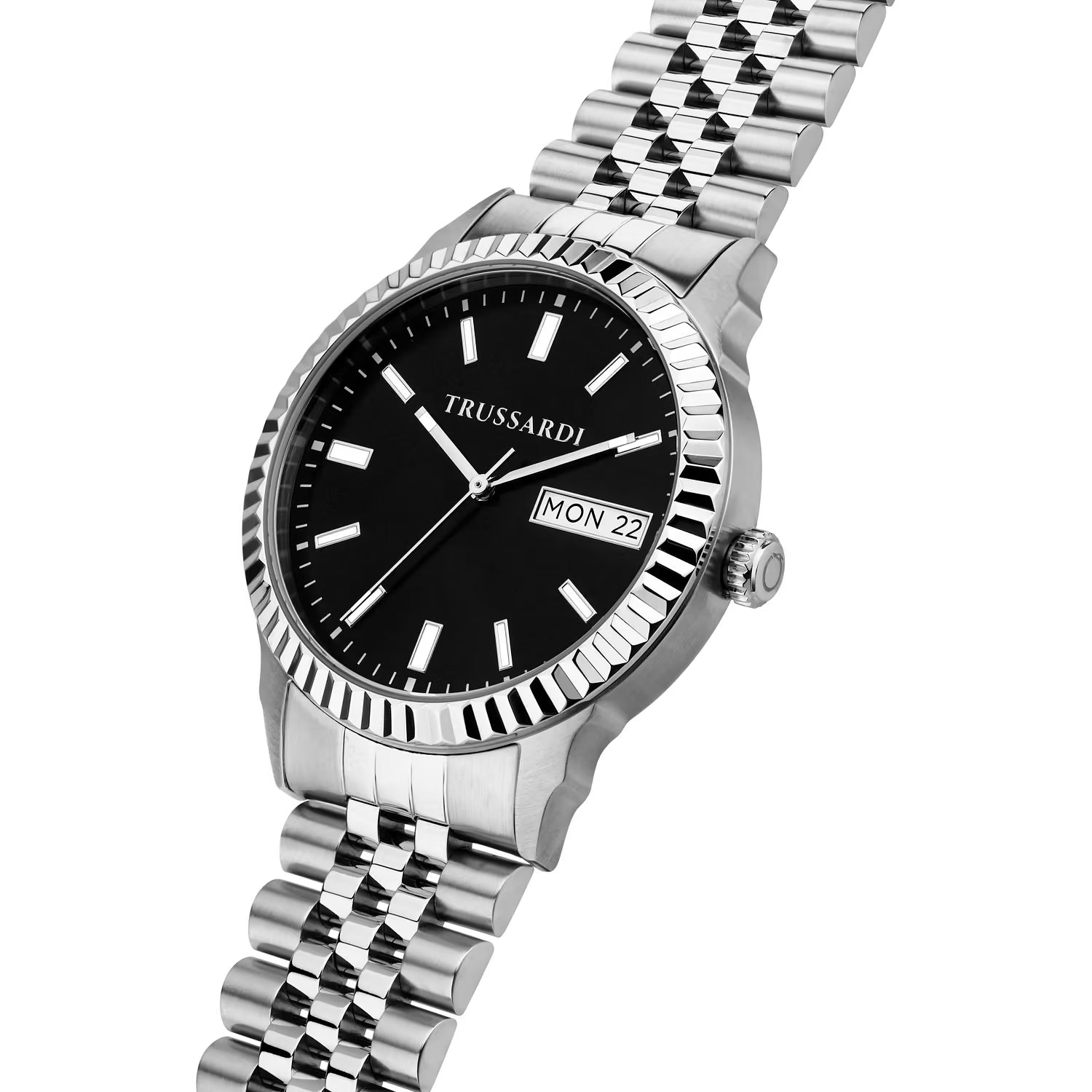 Orologio Uomo Trussardi T-Bent 39 mm Acciaio Nero con Quadrante Total Black