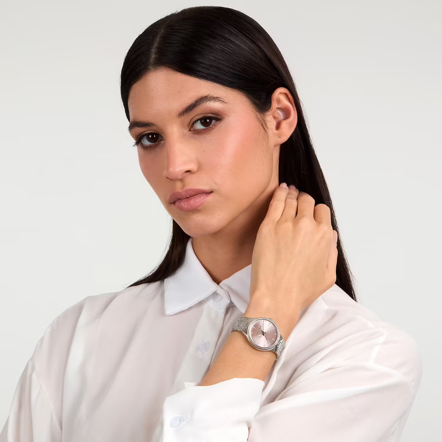 Orologio Donna Trussardi T-Essenza 32 mm Acciaio Silver con Quadrante Rosa