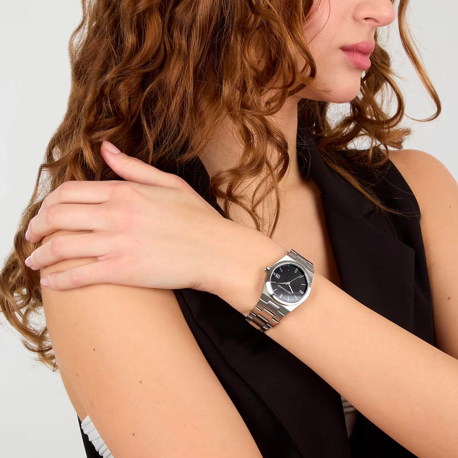 Orologio Donna Trussardi T-Milano 34 mm Acciaio Silver con Quadrante Nero