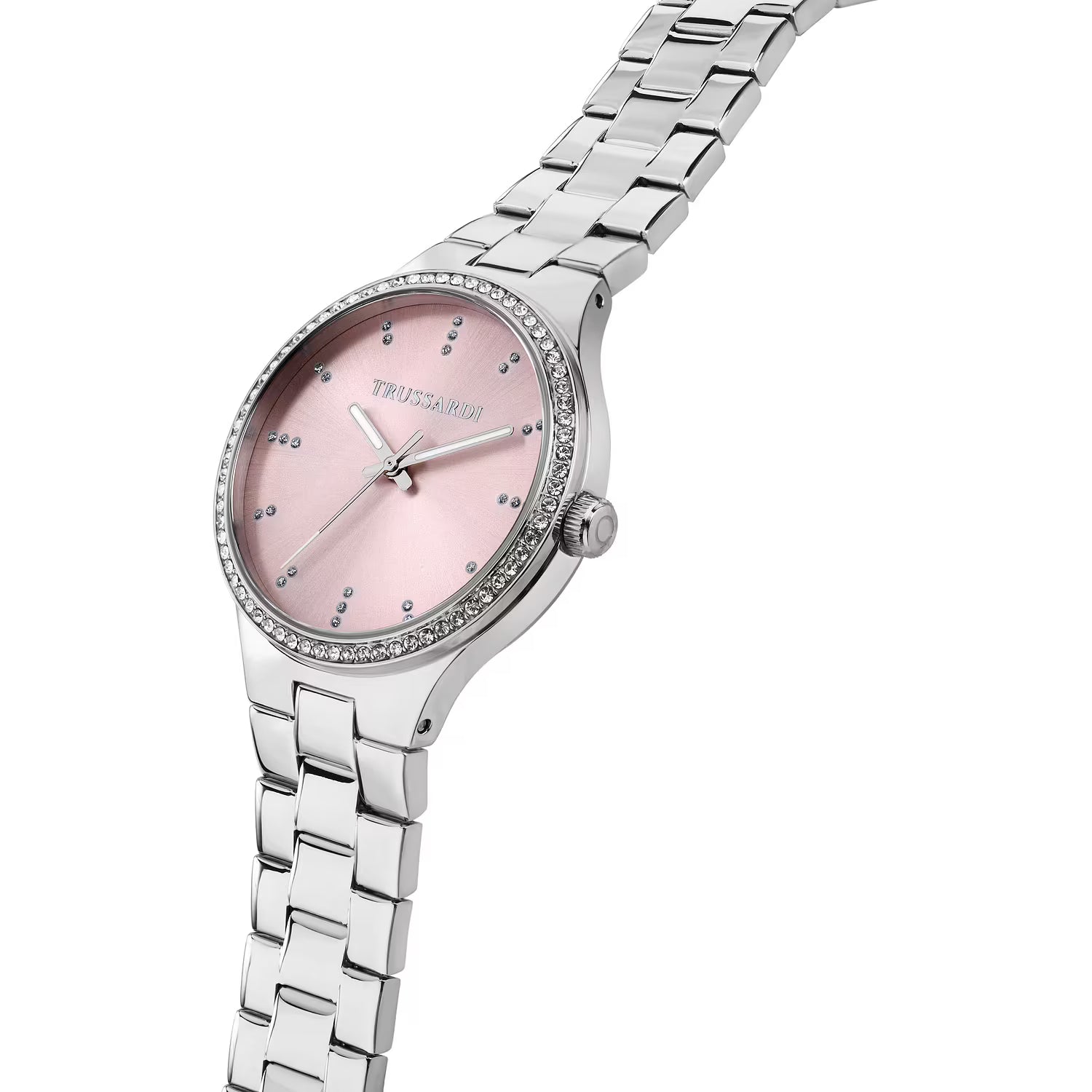 Orologio Donna Trussardi T-Essenza 32 mm Acciaio Silver con Quadrante Rosa