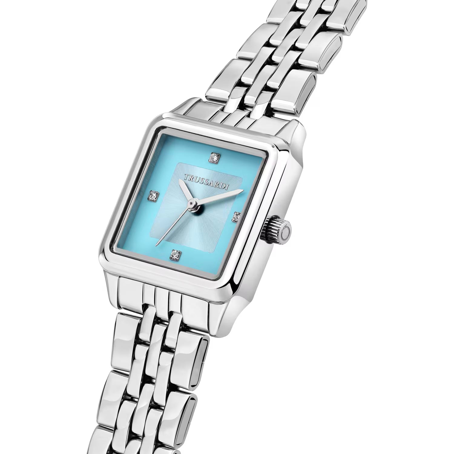 Orologio Donna Trussardi T-Forma Acciaio Silver con Quadrante Azzurro