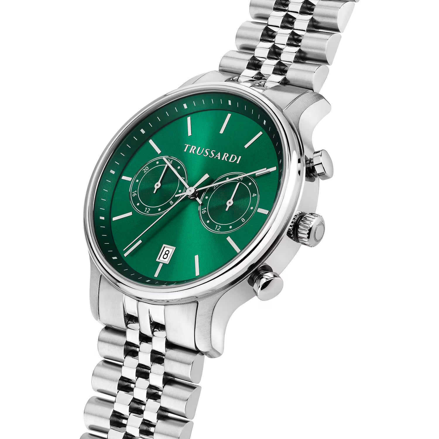 Orologio Uomo Trussardi T-Inedito 42 mm Cronografo Acciaio con Quadrante Verde