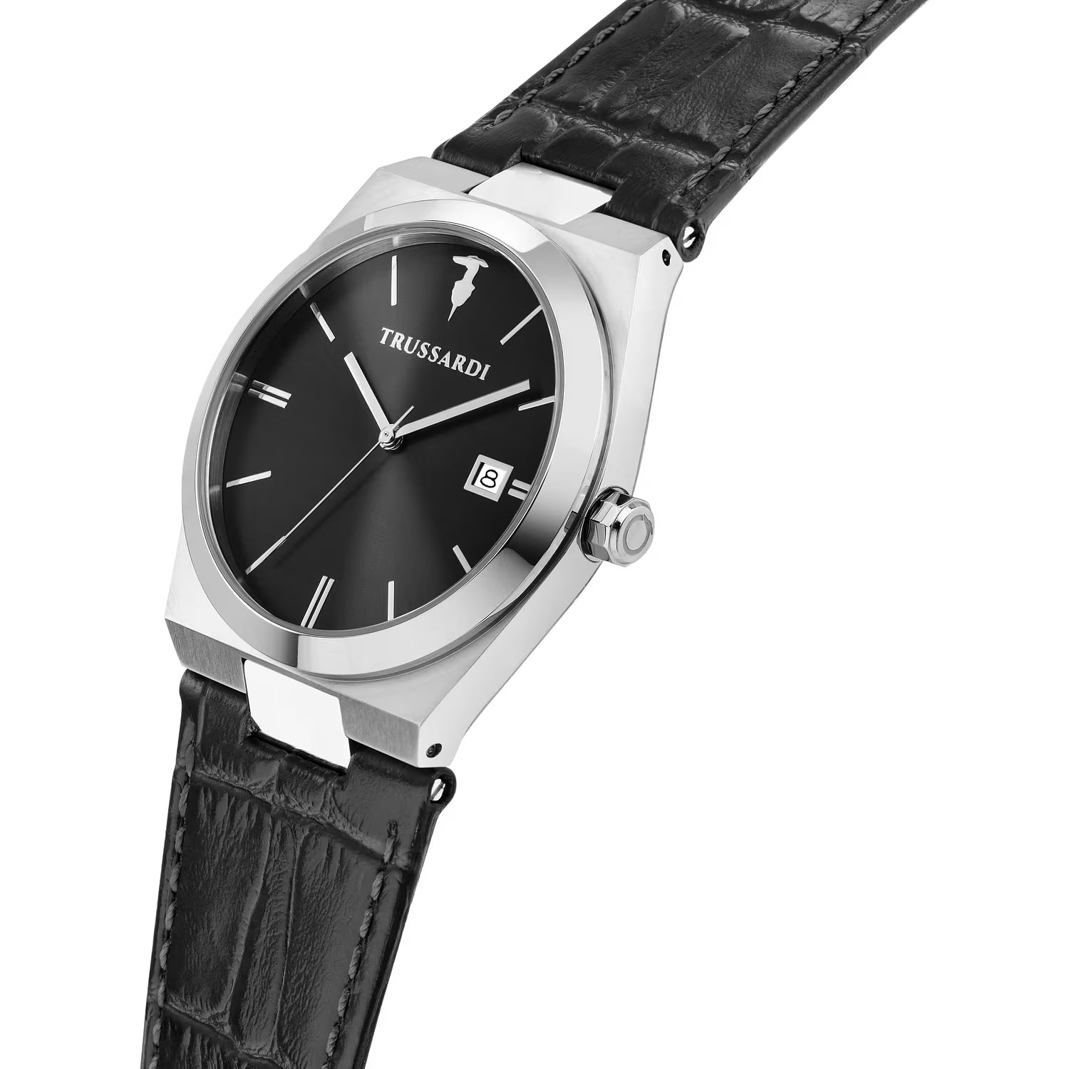 Orologio Uomo Trussardi T-Milano 40 mm Acciaio Silver con Quadrante Blu
