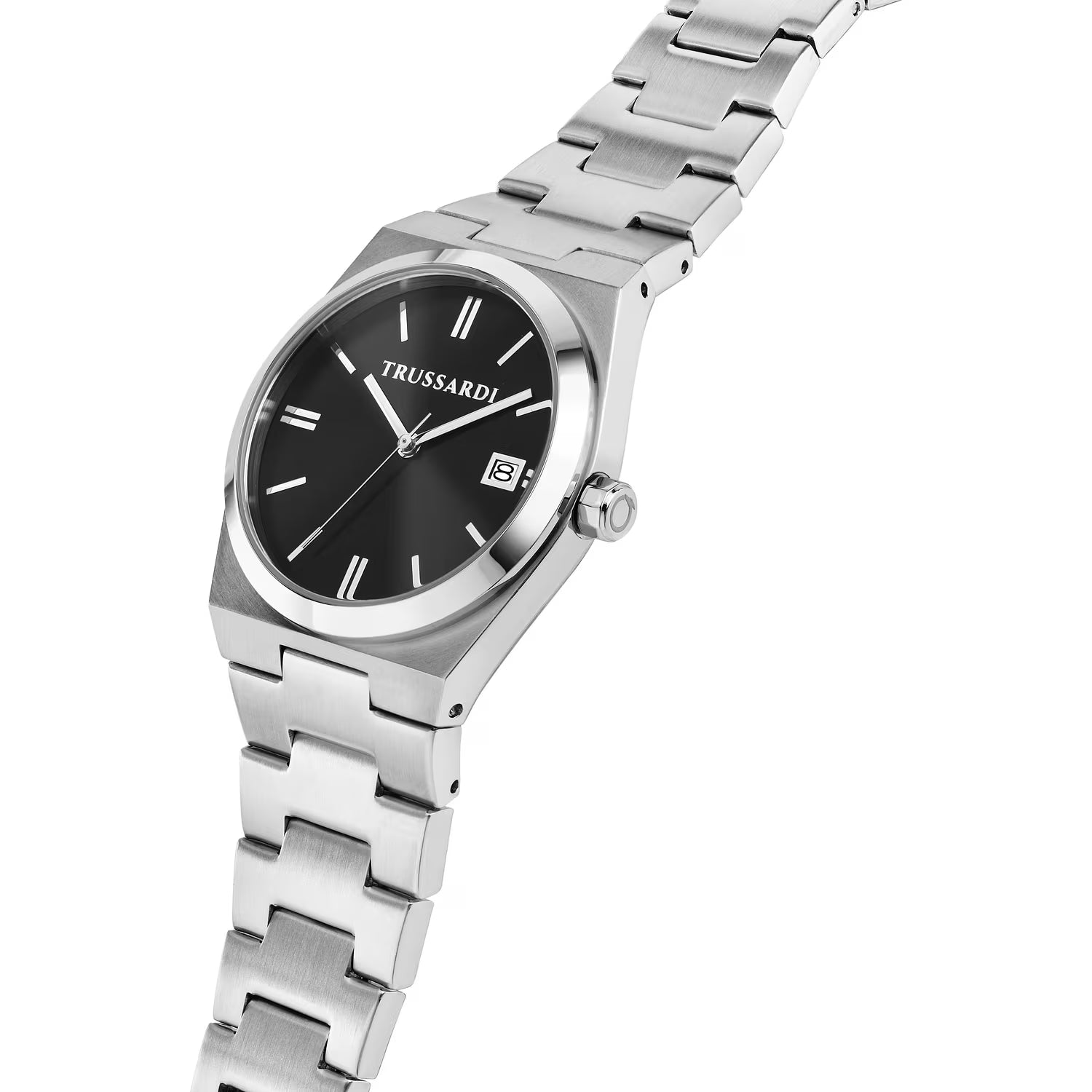 Orologio Donna Trussardi T-Milano 34 mm Acciaio Silver con Quadrante Nero