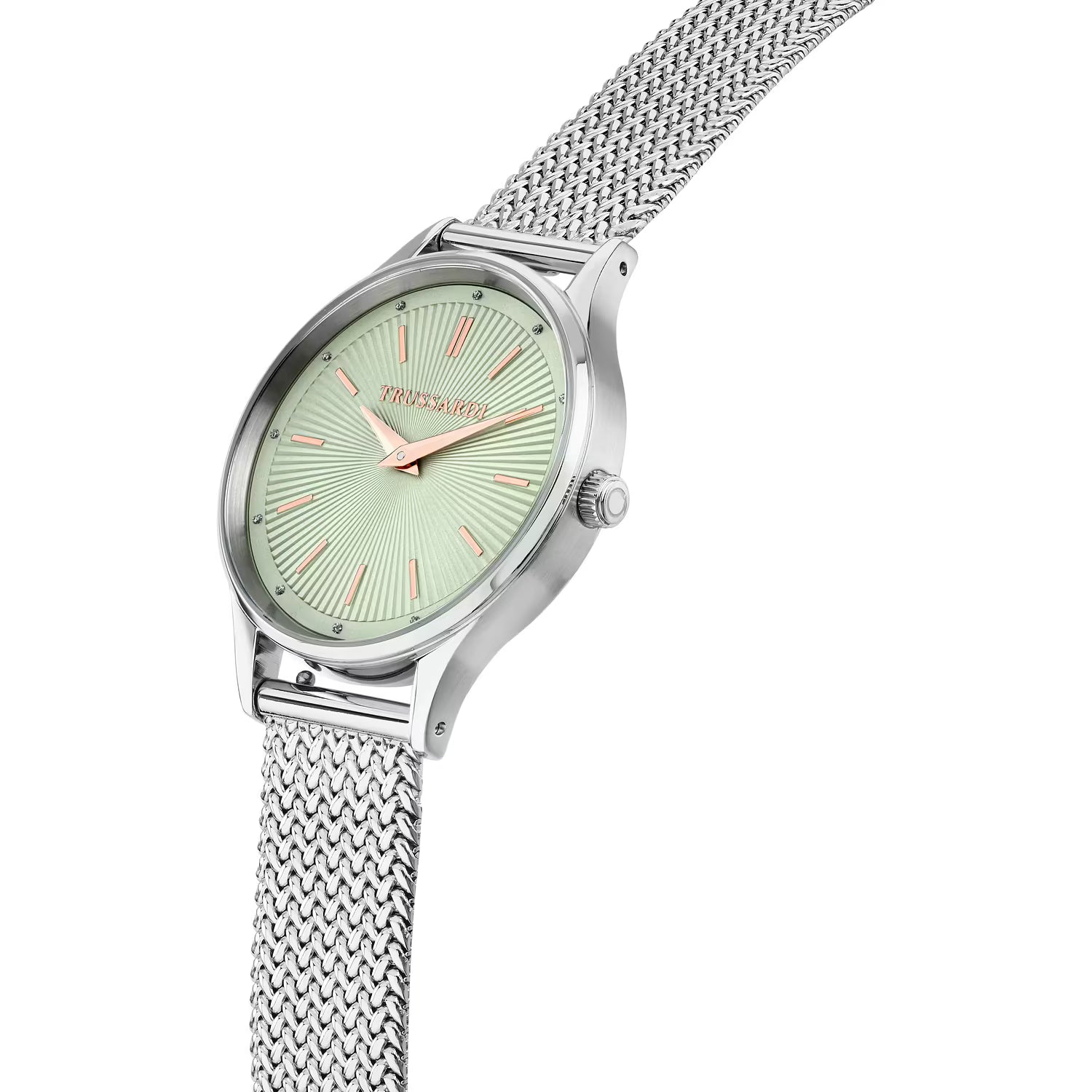 Orologio Donna Trussardi T-Star 34 mm Acciaio Silver con Quadrante Verde