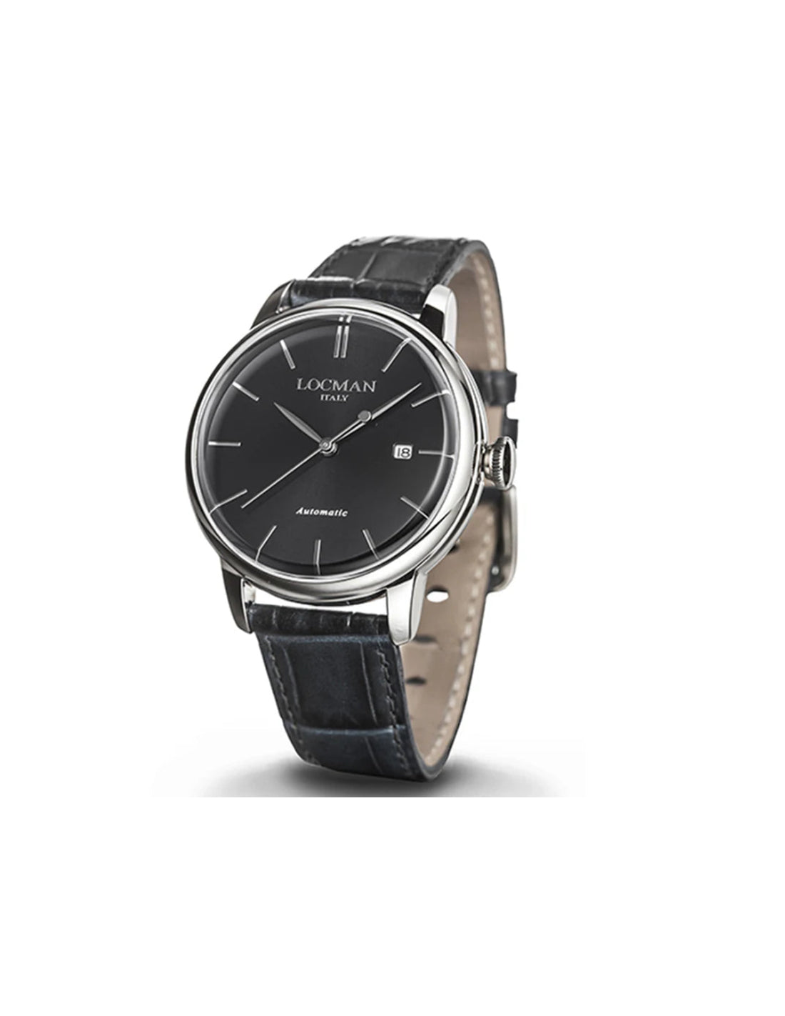 Orologio Locman 1960 Automatico Uomo Acciao Nero Cinturino in pelle