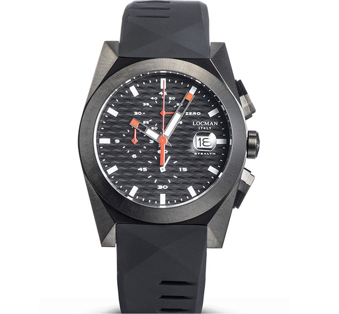 Orologio Locman Nuovo Stealth Cronografo - Acciaio PVD, Titanio e Silicone