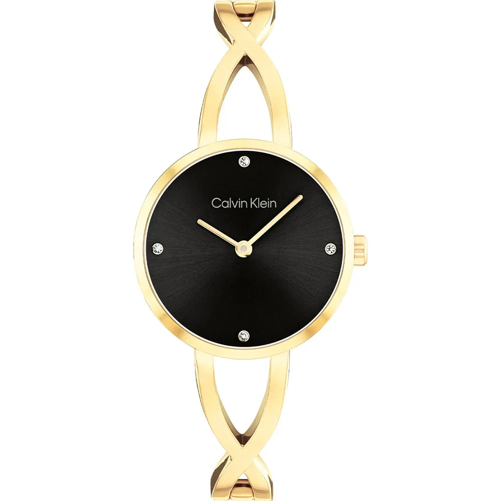 Orologio Calvin Klein Sculpted Embrace Oro - Quadrante Nero