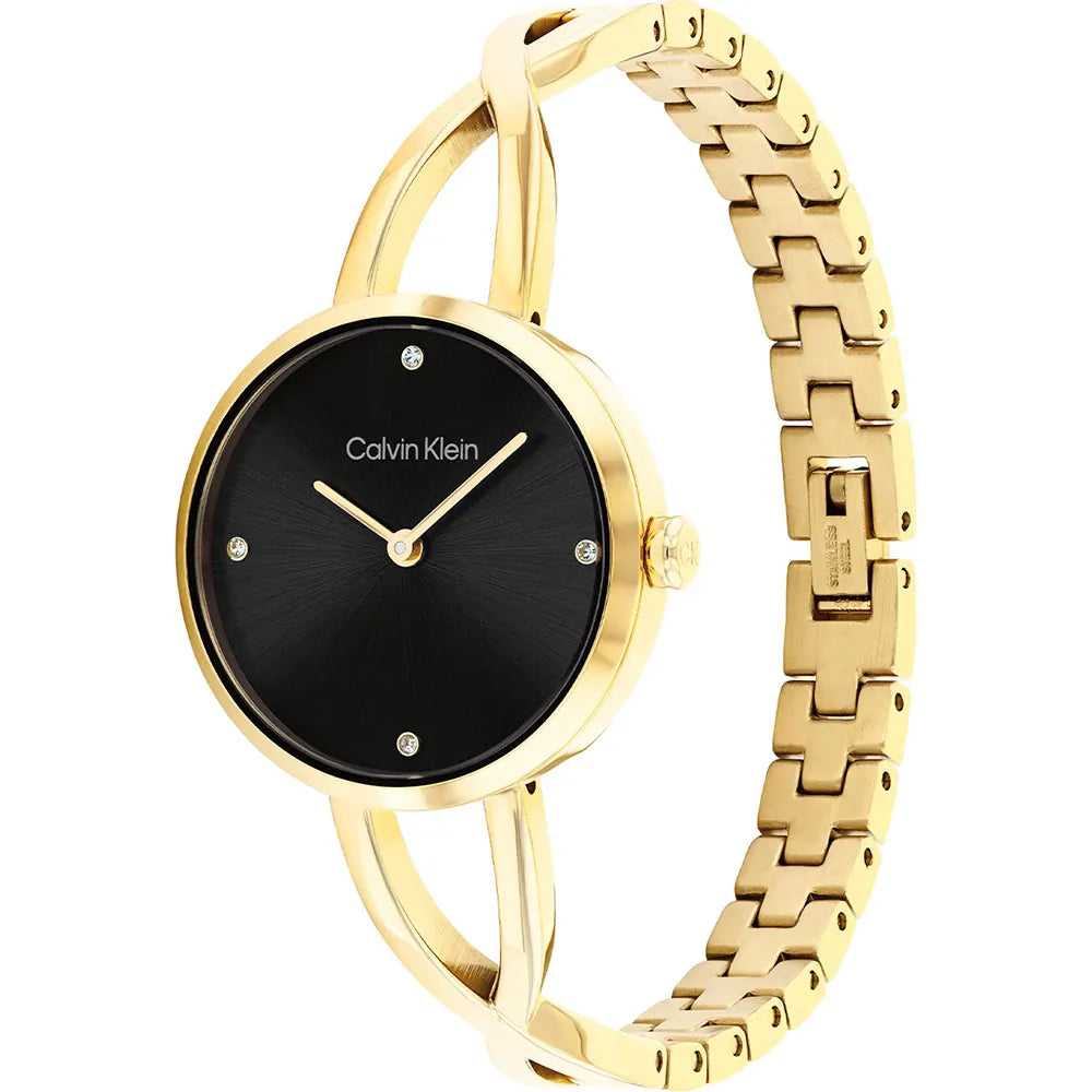Orologio Calvin Klein Sculpted Embrace Oro - Quadrante Nero