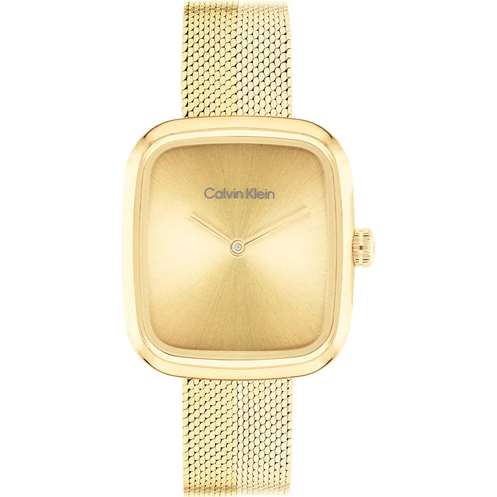 Orologio Calvin Klein Adore Oro Donna Quadrato 26mm - Quadrante Dorato