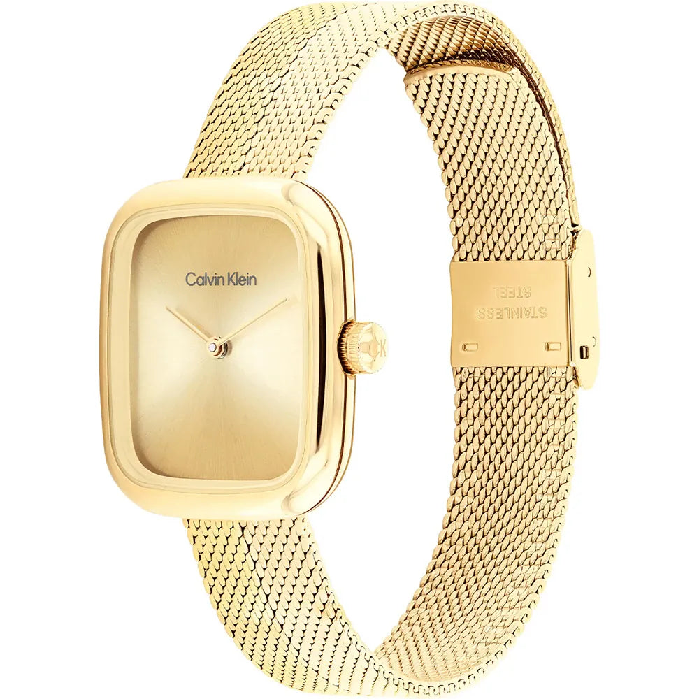 Orologio Calvin Klein Adore Oro Donna Quadrato 26mm - Quadrante Dorato