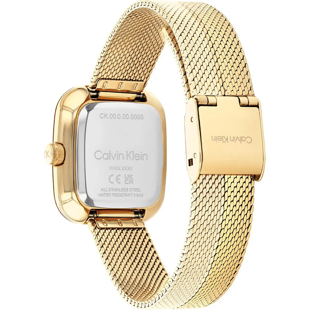 Orologio Calvin Klein Adore Oro Donna Quadrato 26mm - Quadrante Dorato