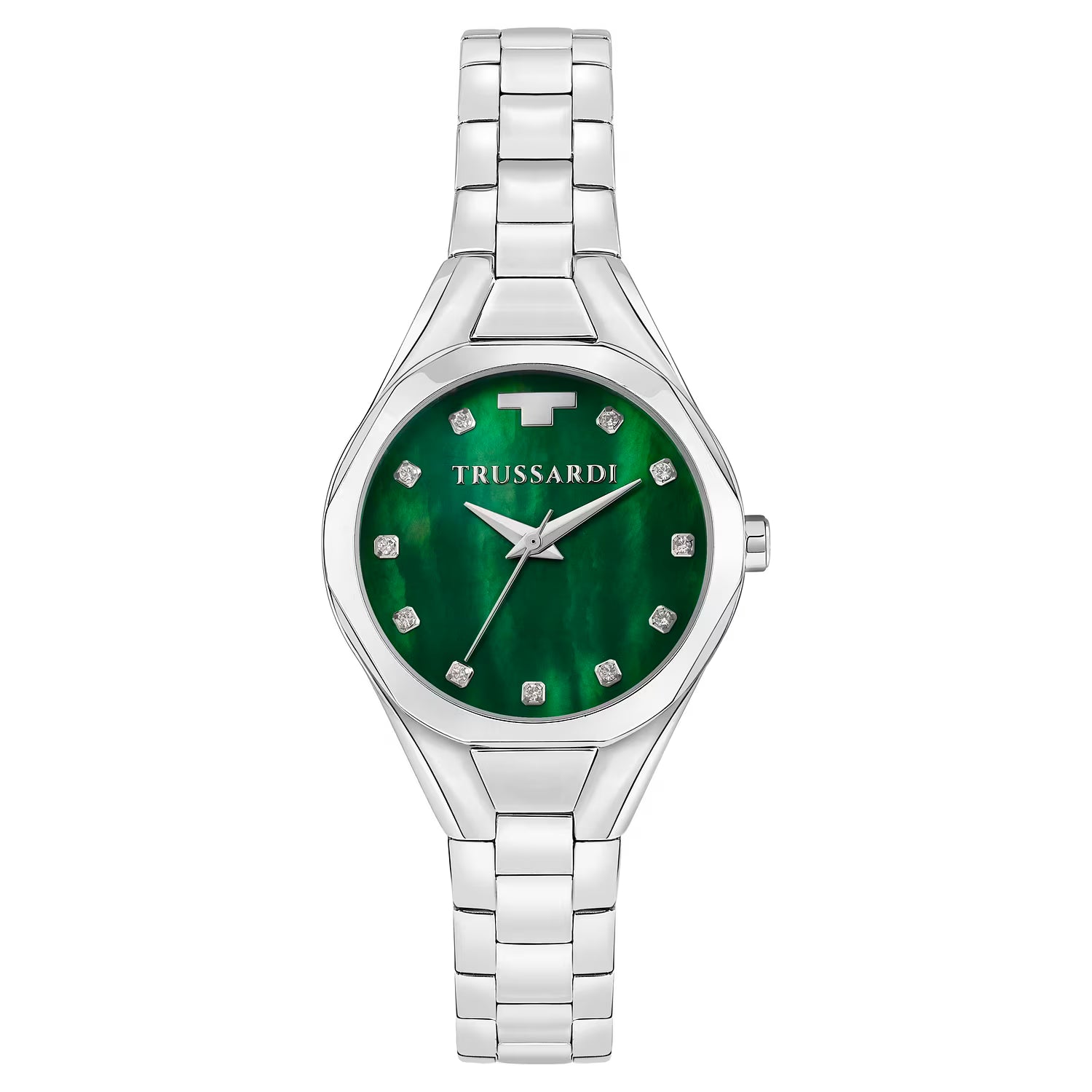 Orologio Donna Trussardi Metropolitan 30 mm Acciaio Silver con Quadrante Verde