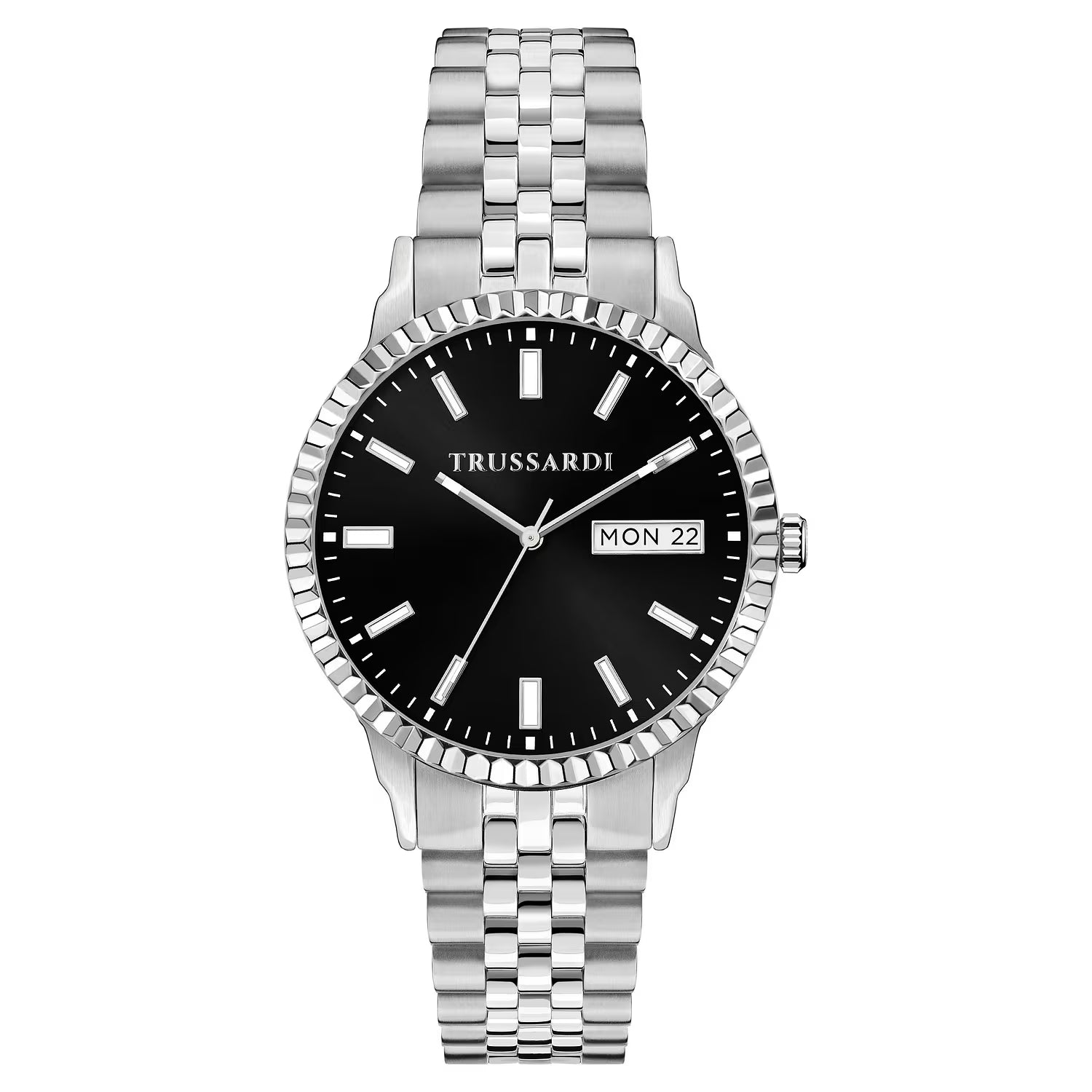 Orologio Uomo Trussardi T-Bent 39 mm Acciaio Nero con Quadrante Total Black