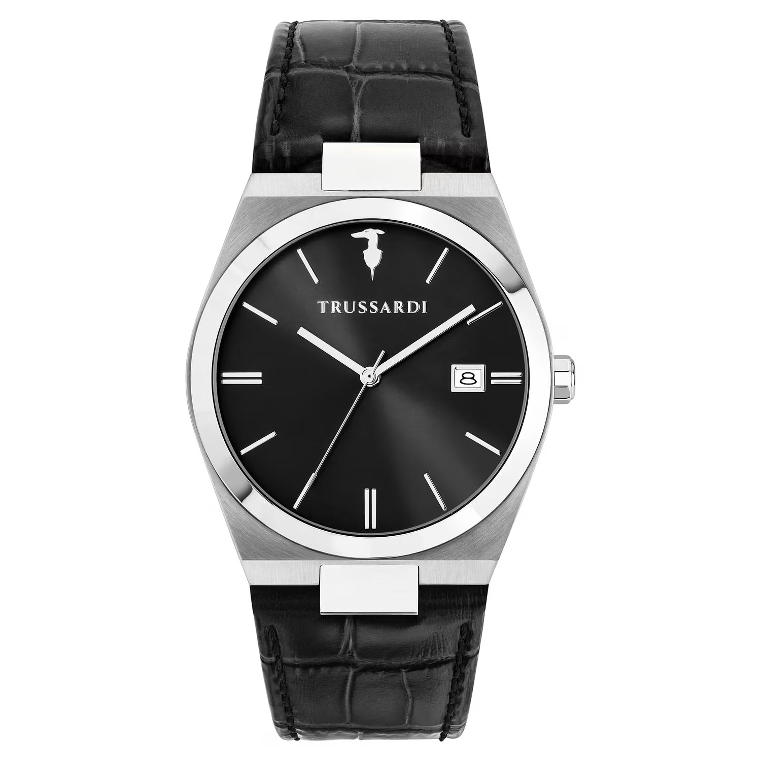 Orologio Uomo Trussardi T-Milano 40 mm Acciaio Silver con Quadrante Blu