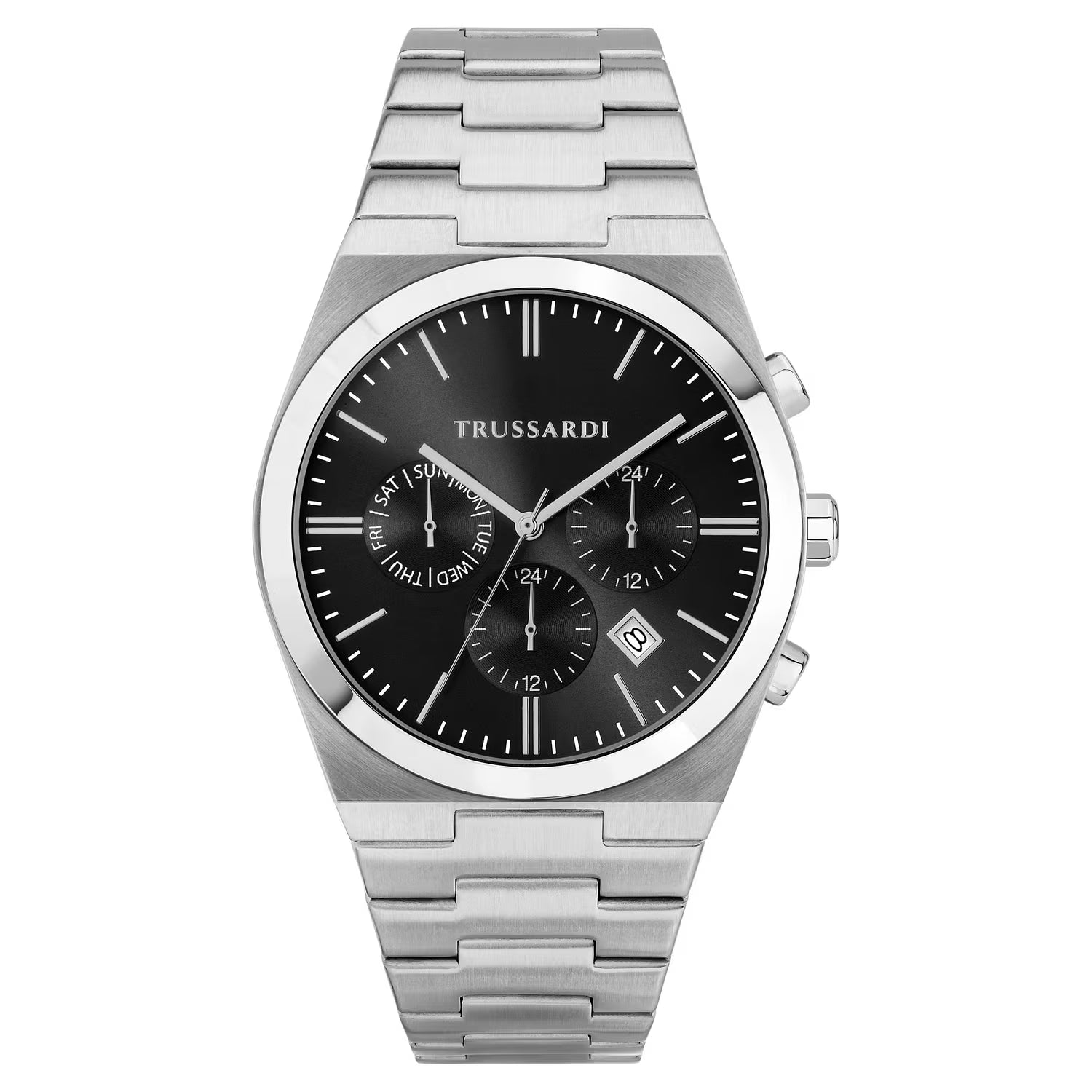 Orologio Uomo Trussardi T-Milano Cronografo 42 mm Acciaio con Quadrante Nero