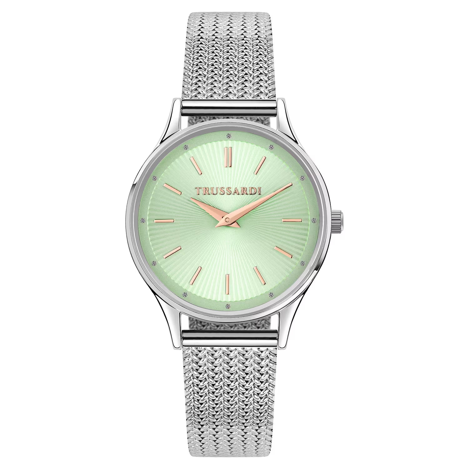 Orologio Donna Trussardi T-Star 34 mm Acciaio Silver con Quadrante Verde